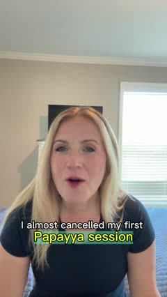 Tracy on a live 1-on-1 video training call with her Papayya trainer